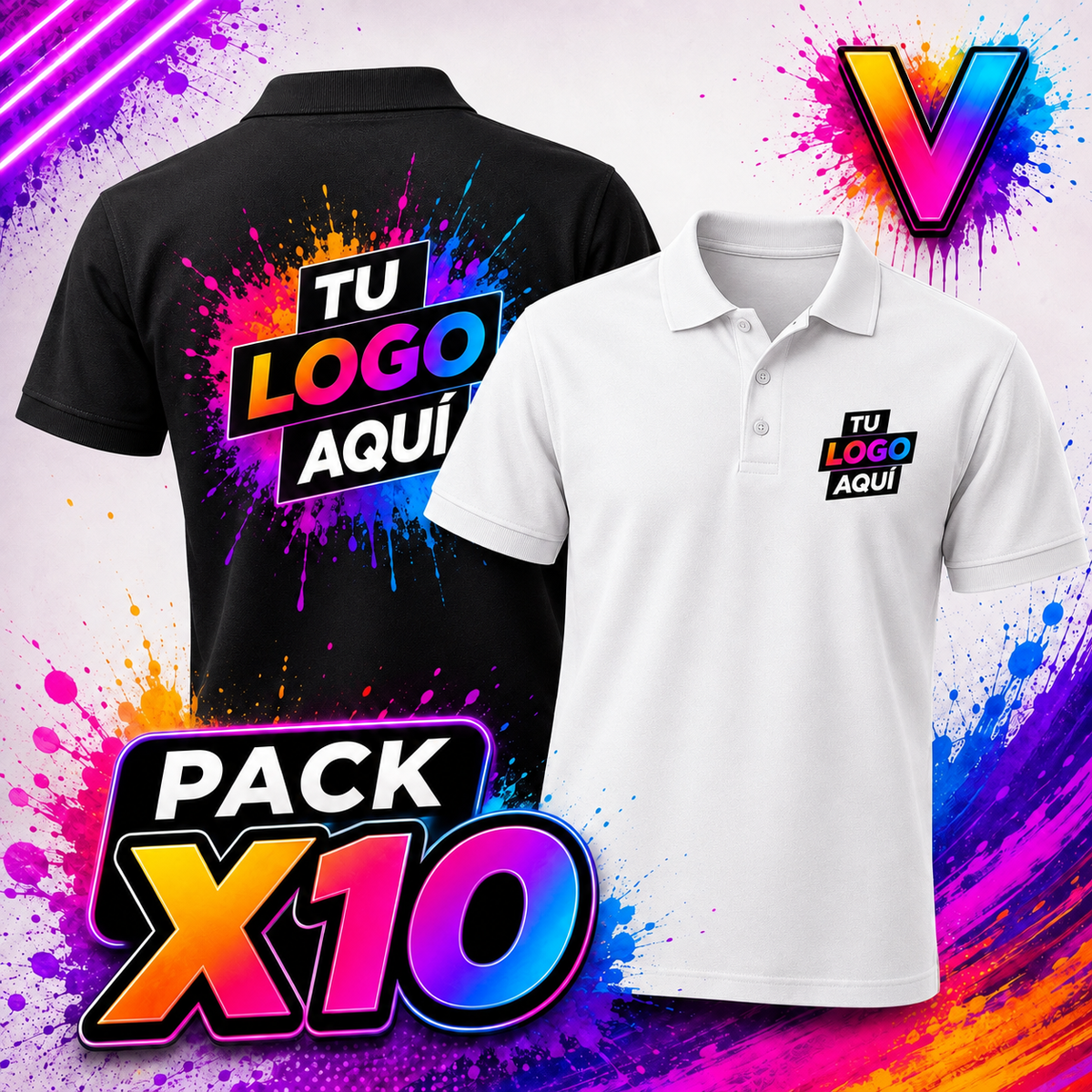Pack 10 Camisetas Polo Personalizadas
