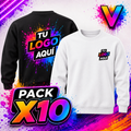 Pack 10 Sudaderas Personalizadas