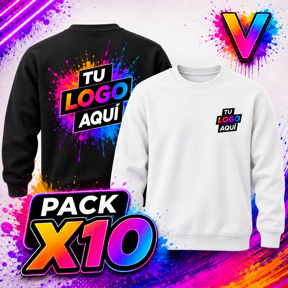 Pack 10 Sudaderas Personalizadas