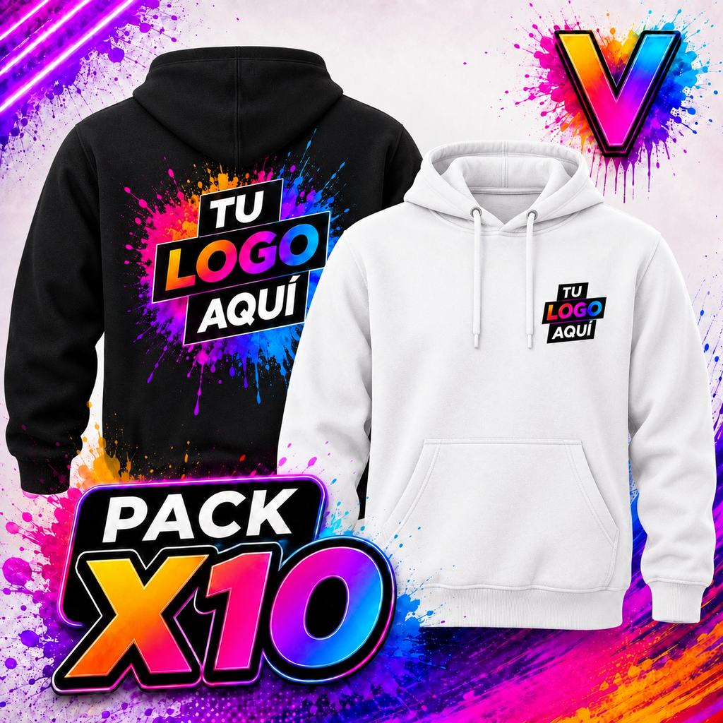 Pack 10 Sudaderas con capucha Personalizadas