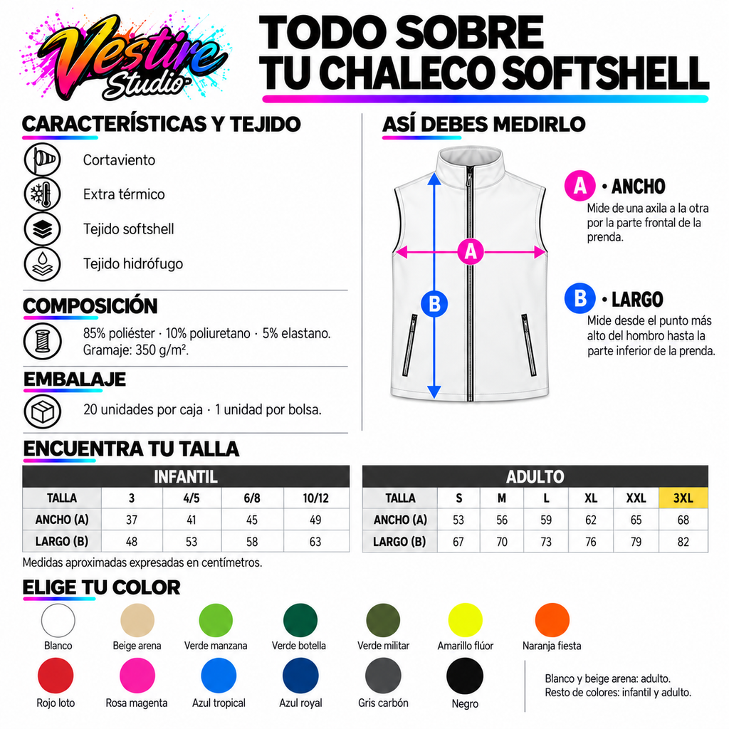 Chaleco softsell personalizado