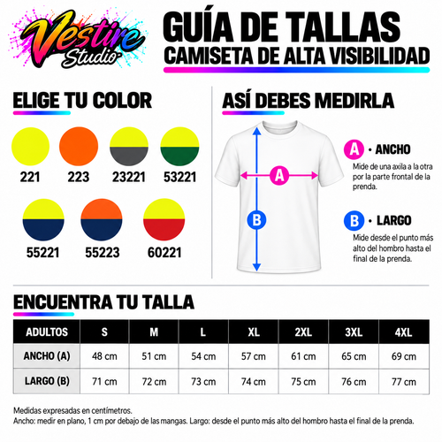 Camiseta alta visibilidad personalizada